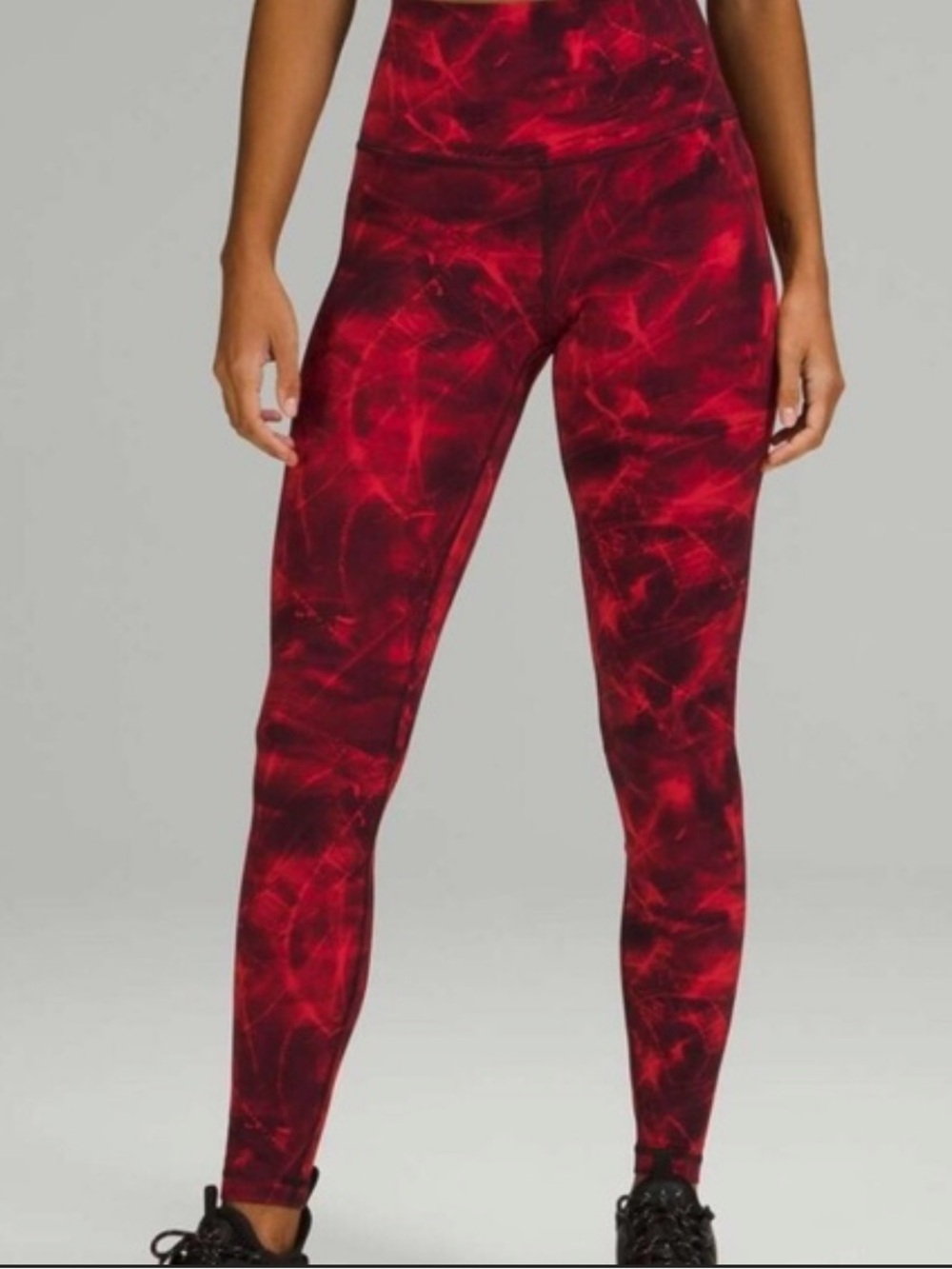 Lululemon Align High Rise Leggings Team Canada Olympic Marbled Red Size 8